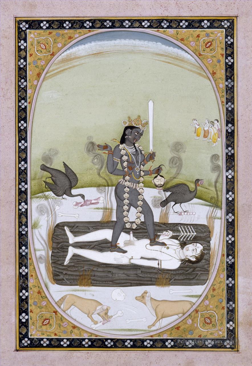 Déesse Kali sur Shiva sexy Peintures à l'huile